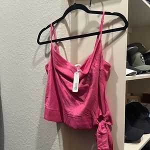 Glam brand pink cowl neck. Never worn. Size large